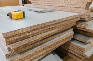 Custom MDF and melamine board panels cut to size in London workshop.